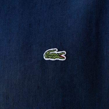  Lacoste Erkek Regular Fit Keten Lacivert Gömlek