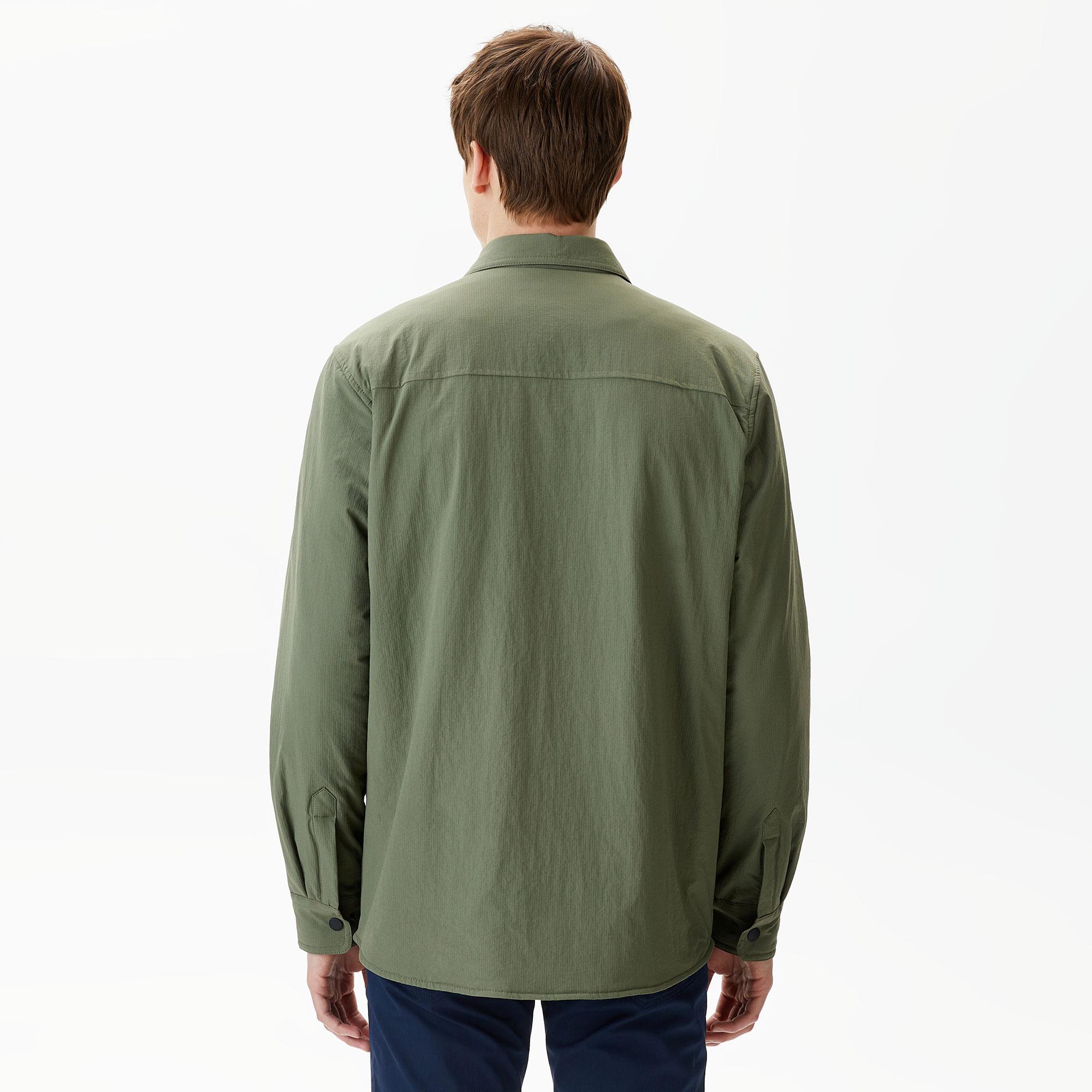 Erkek Regular Fit Baskılı Haki Gömlek