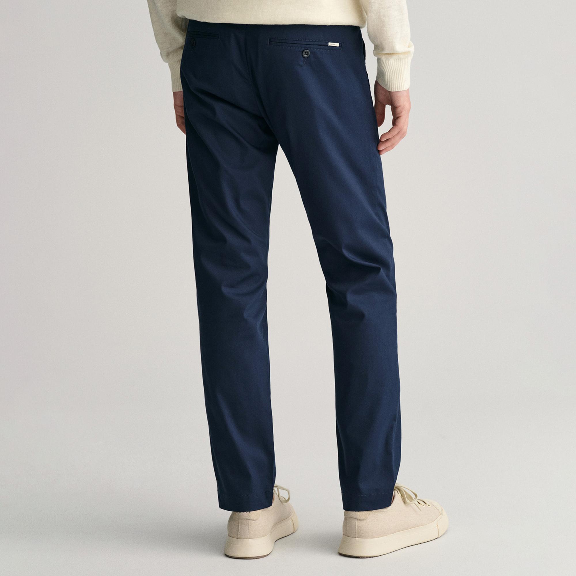 GANT Erkek Lacivert Slim Fit Pantolon