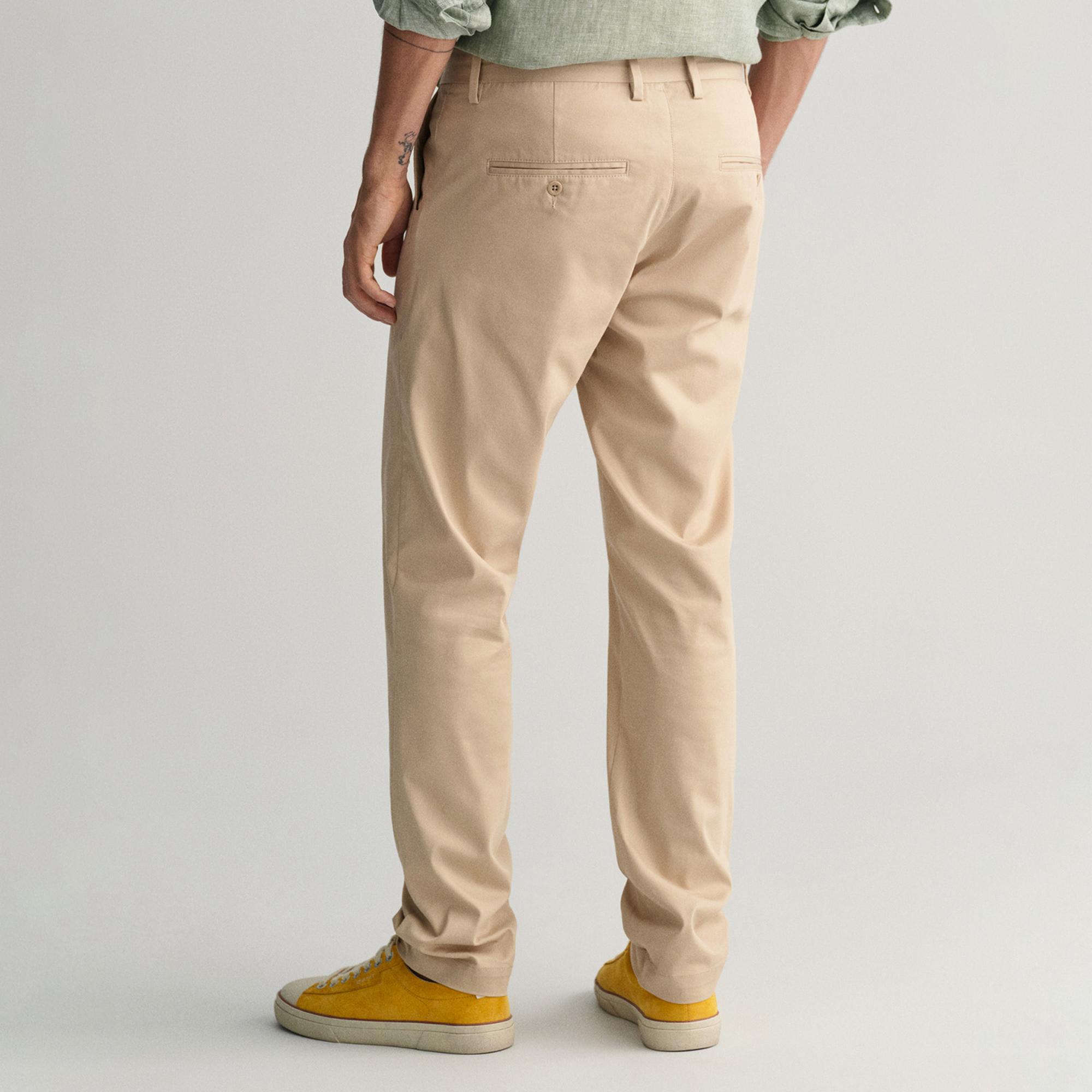 GANT Erkek Bej Slim Fit Pantolon