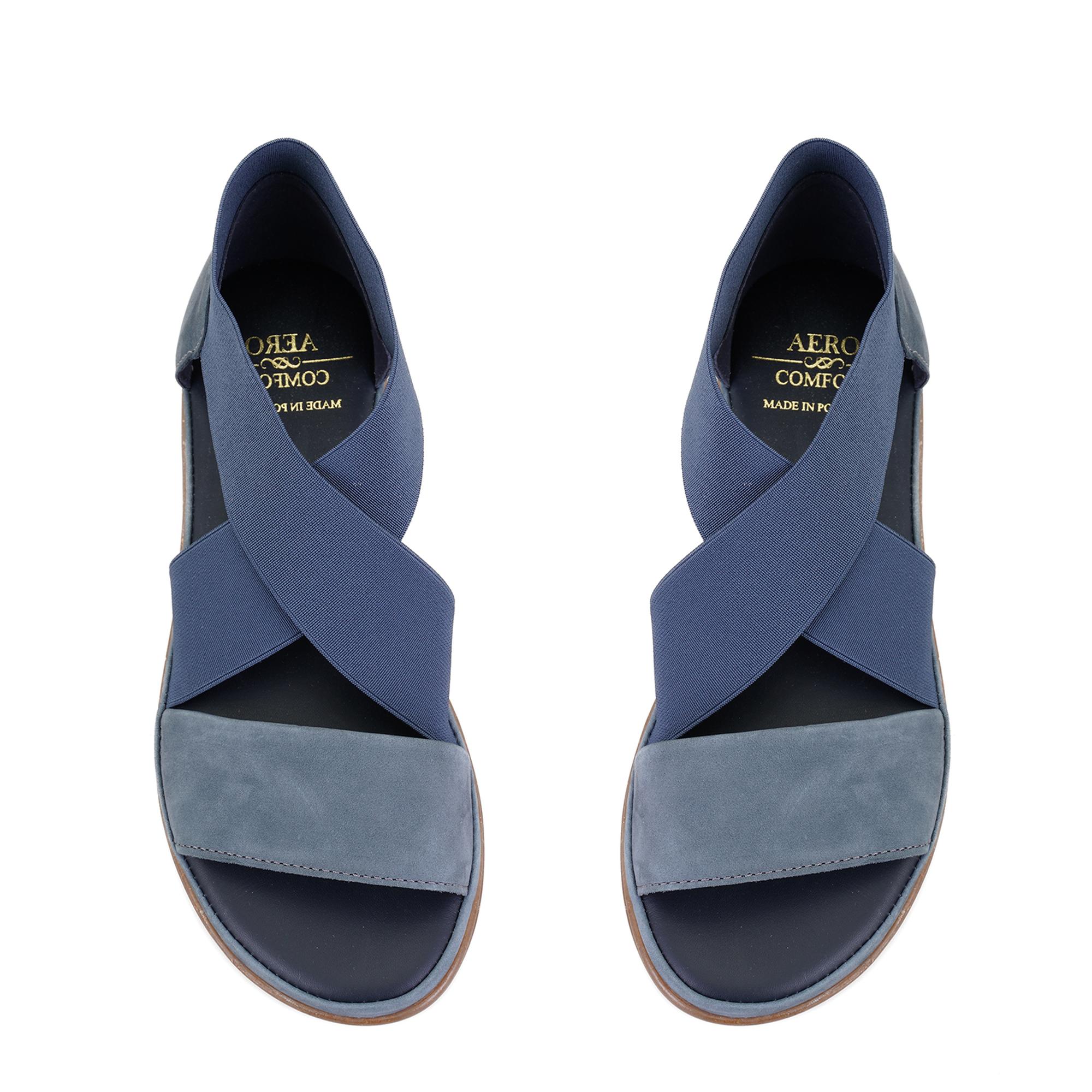 Kadın Mavi DesaComfort Deri Sandalet