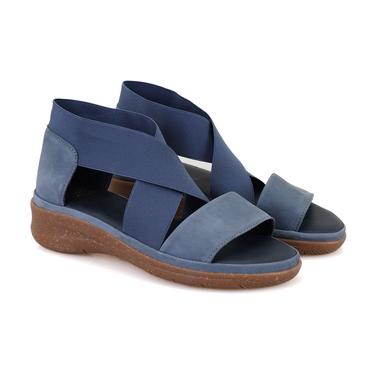  Kadın Mavi DesaComfort Deri Sandalet