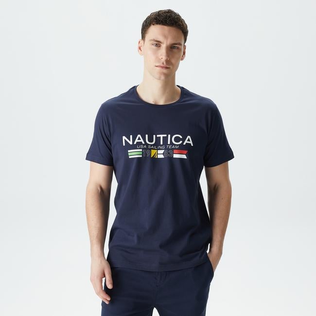  Nautica Erkek Lacivert Standart Fit T-Shirt