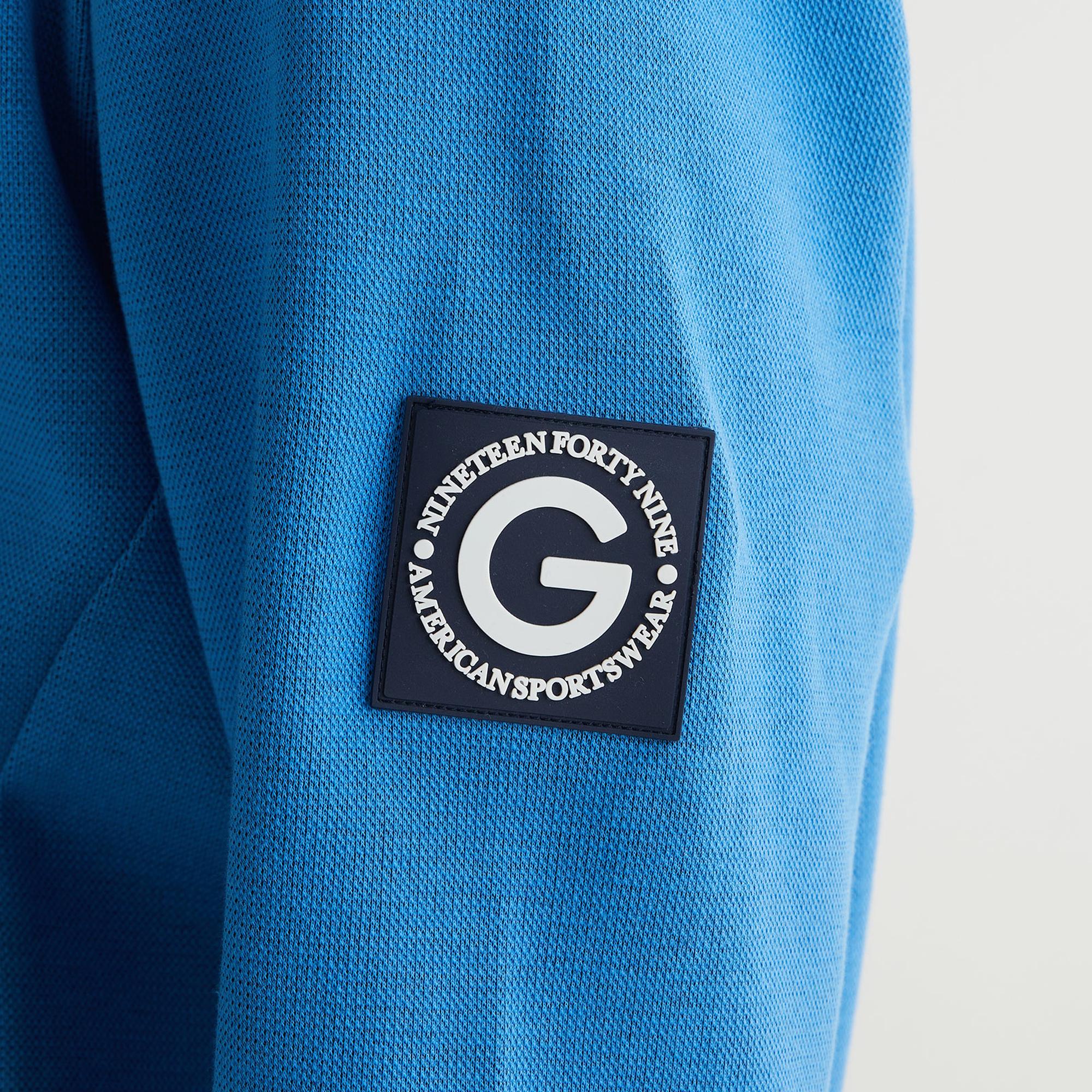 GANT Erkek Mavi Regular Fit Kapüşonlu Logolu Sweatshirt