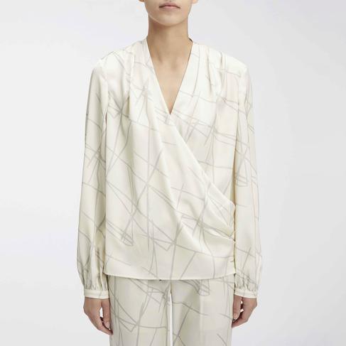  Calvin Klein Elevated Daywear Kadın Beyaz Bluz