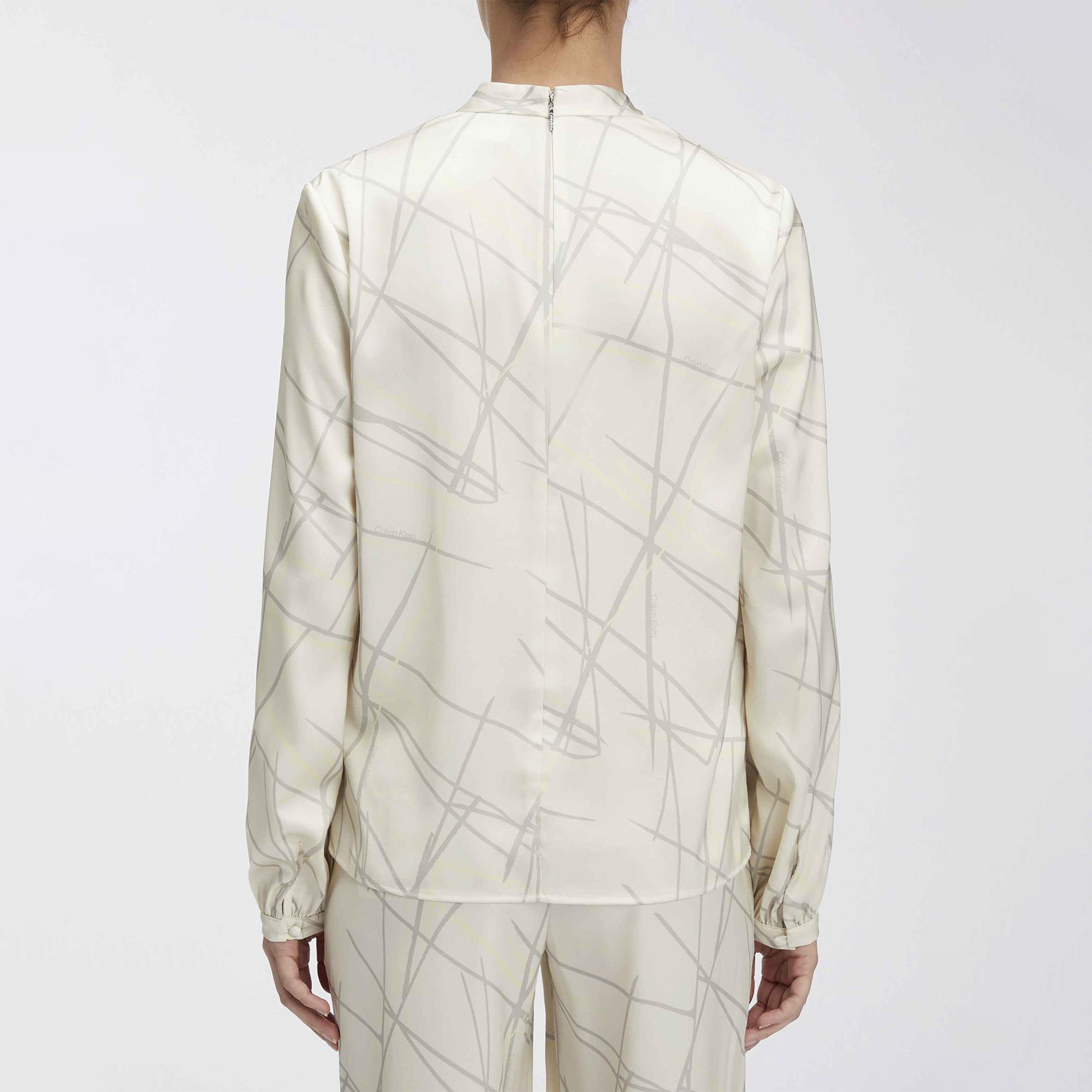 Calvin Klein Elevated Daywear Kadın Beyaz Bluz