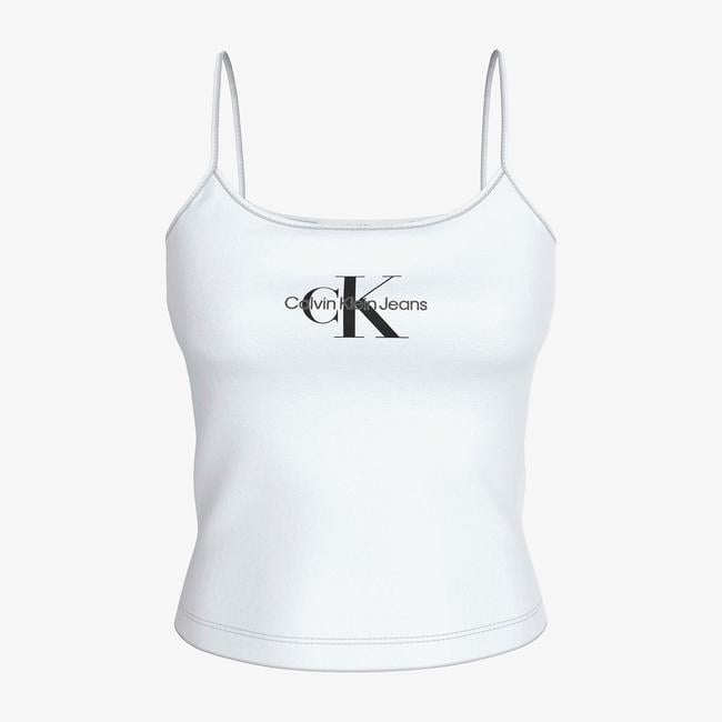  Calvin Klein Jeans Monologo Kadın Beyaz Bluz