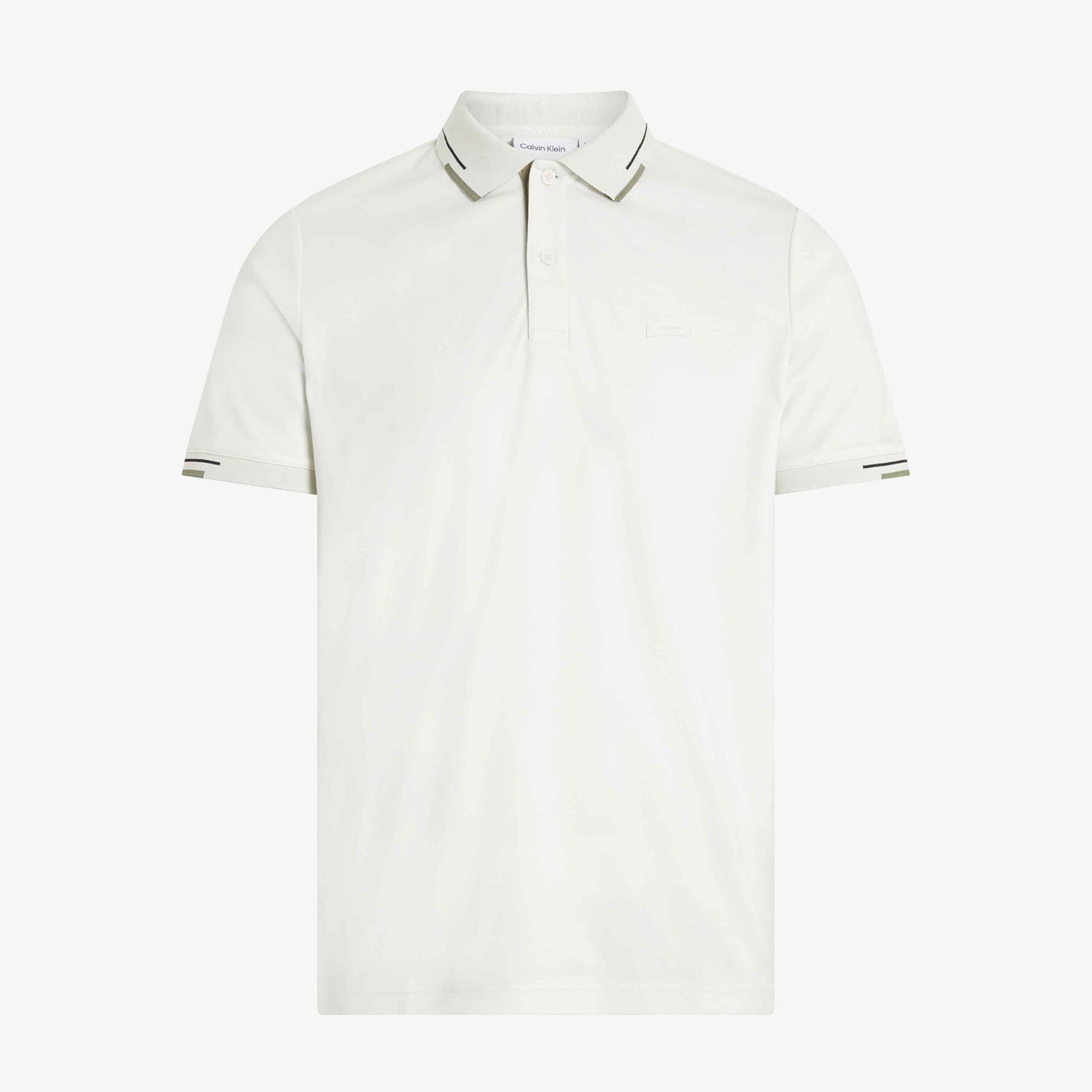 Calvin Klein Essentials Erkek Beyaz Polo