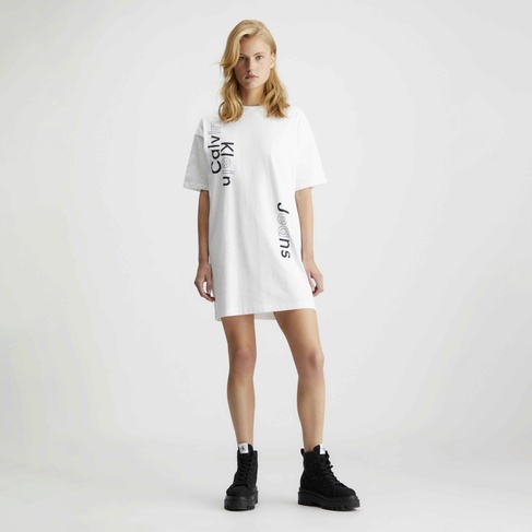  Calvin Klein Jeans Unstructured Kadın Beyaz Elbise