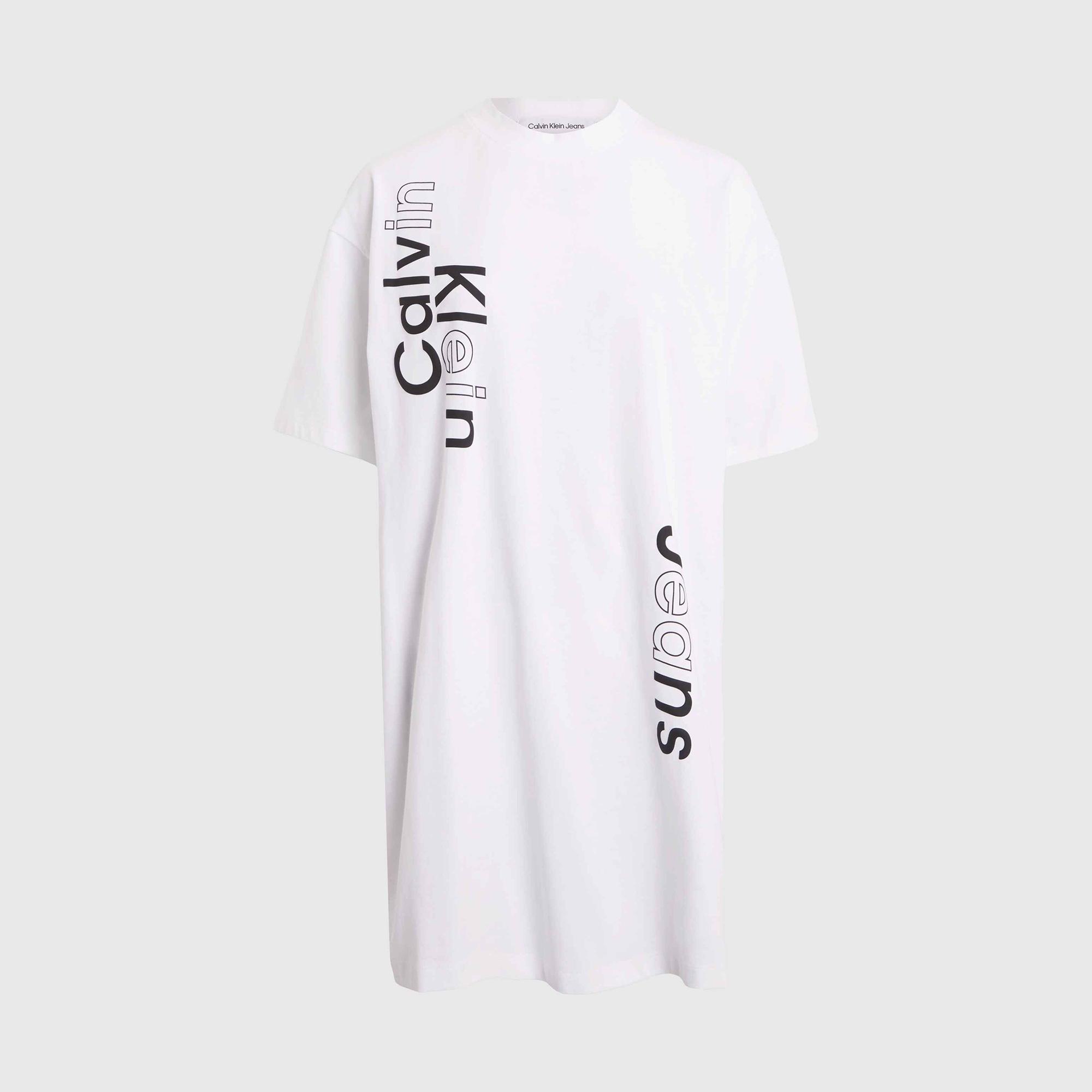 Calvin Klein Jeans Unstructured Kadın Beyaz Elbise