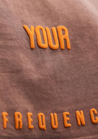  Mavi Baskılı Kahverengi Tişört  1612499-70244