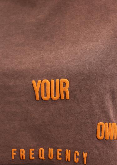  Mavi Baskılı Kahverengi Tişört  1612499-70244