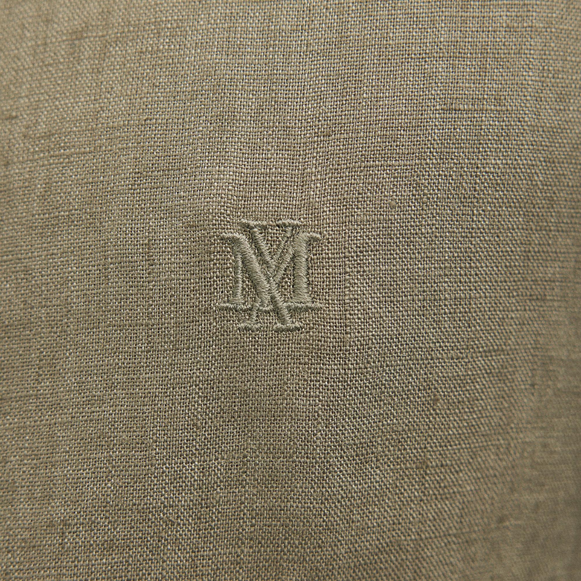 Mavi Haki Keten Gömlek Slim Fit / Dar Kesim 021190-86627