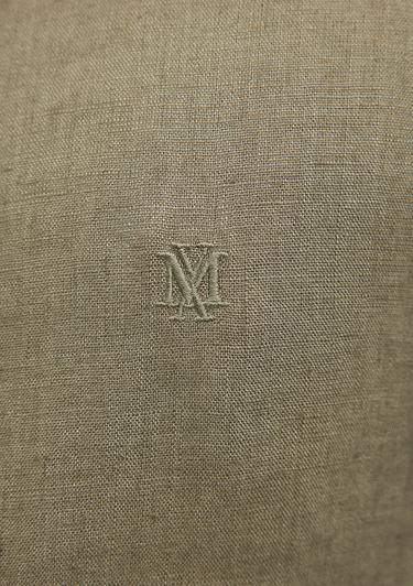  Mavi Haki Keten Gömlek Slim Fit / Dar Kesim 021190-86627