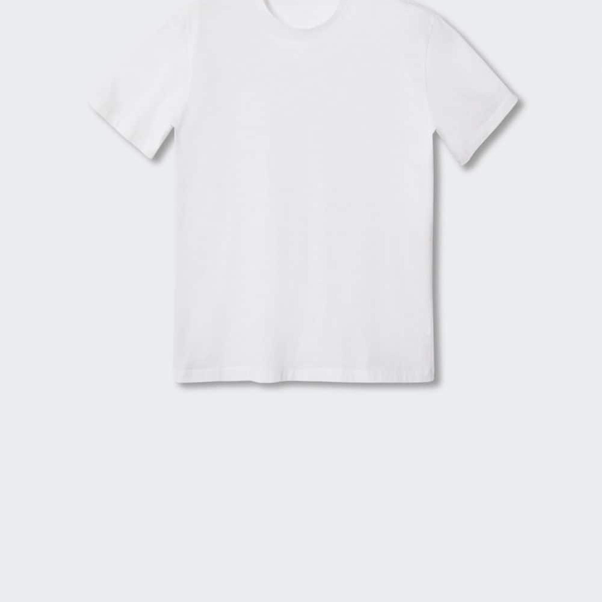 Mango Erkek Lightweight Merserize Günlük Tişört Beyaz