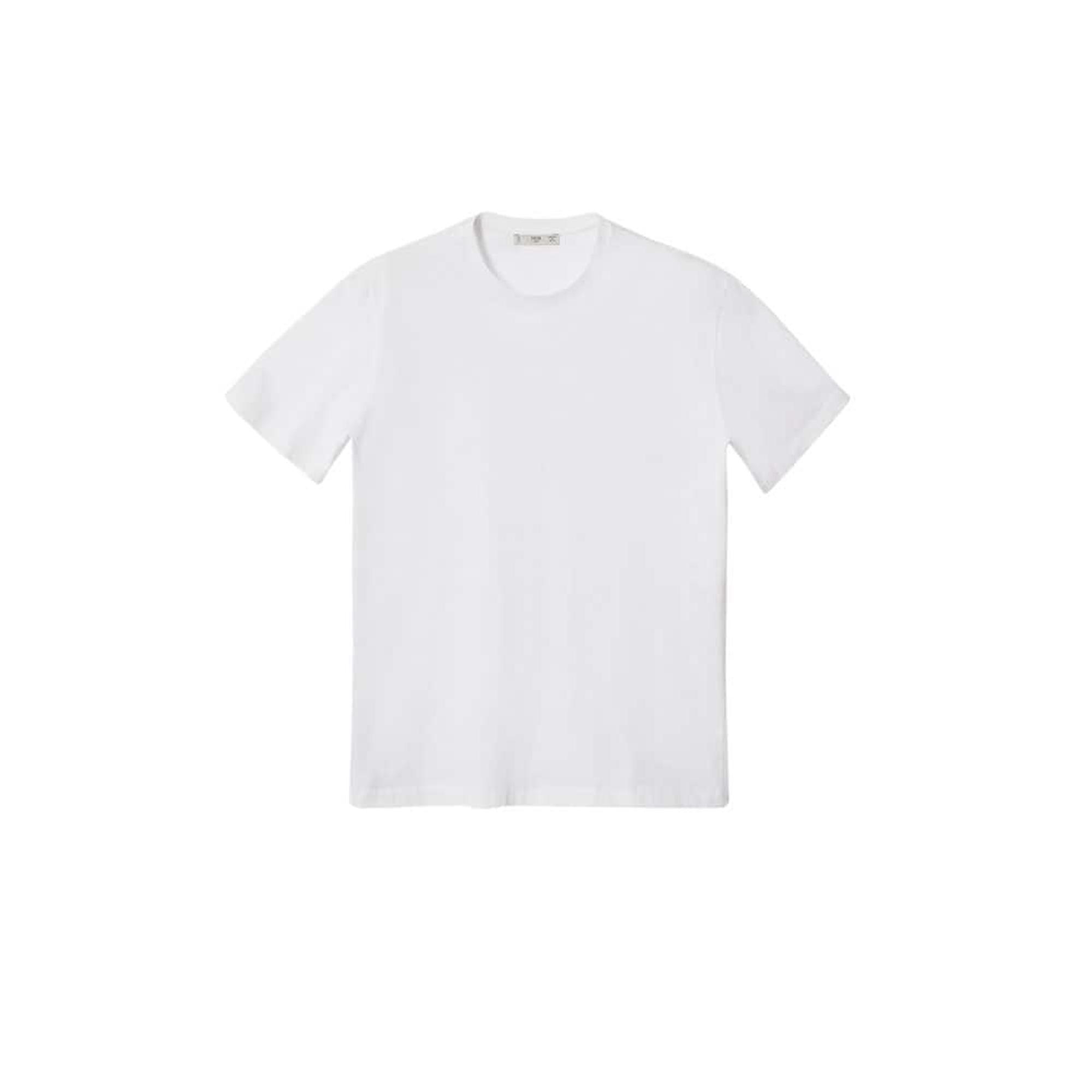 Mango Erkek Lightweight Merserize Günlük Tişört Beyaz