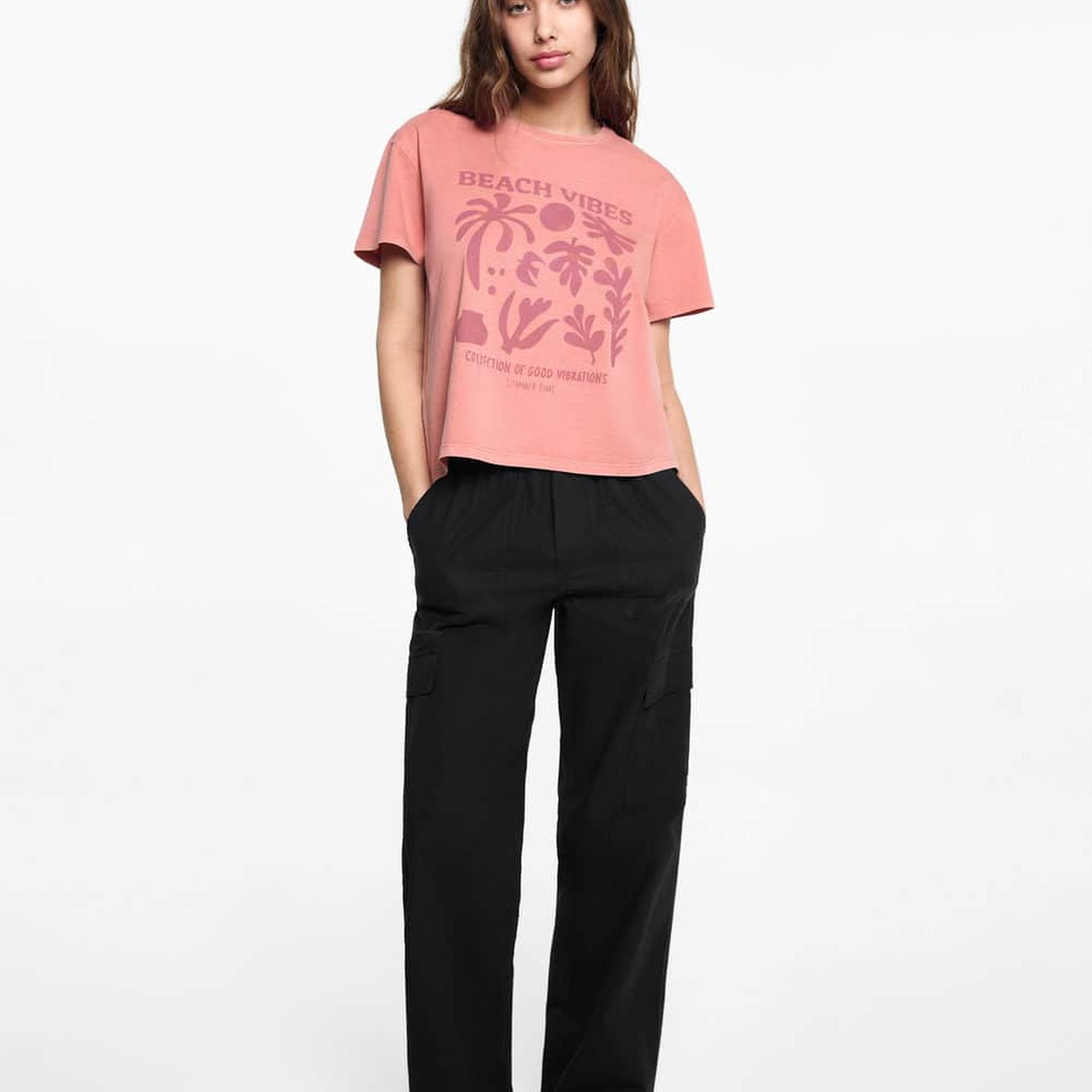 Mango Çocuk Dökümlü Kargo Pantolon Siyah