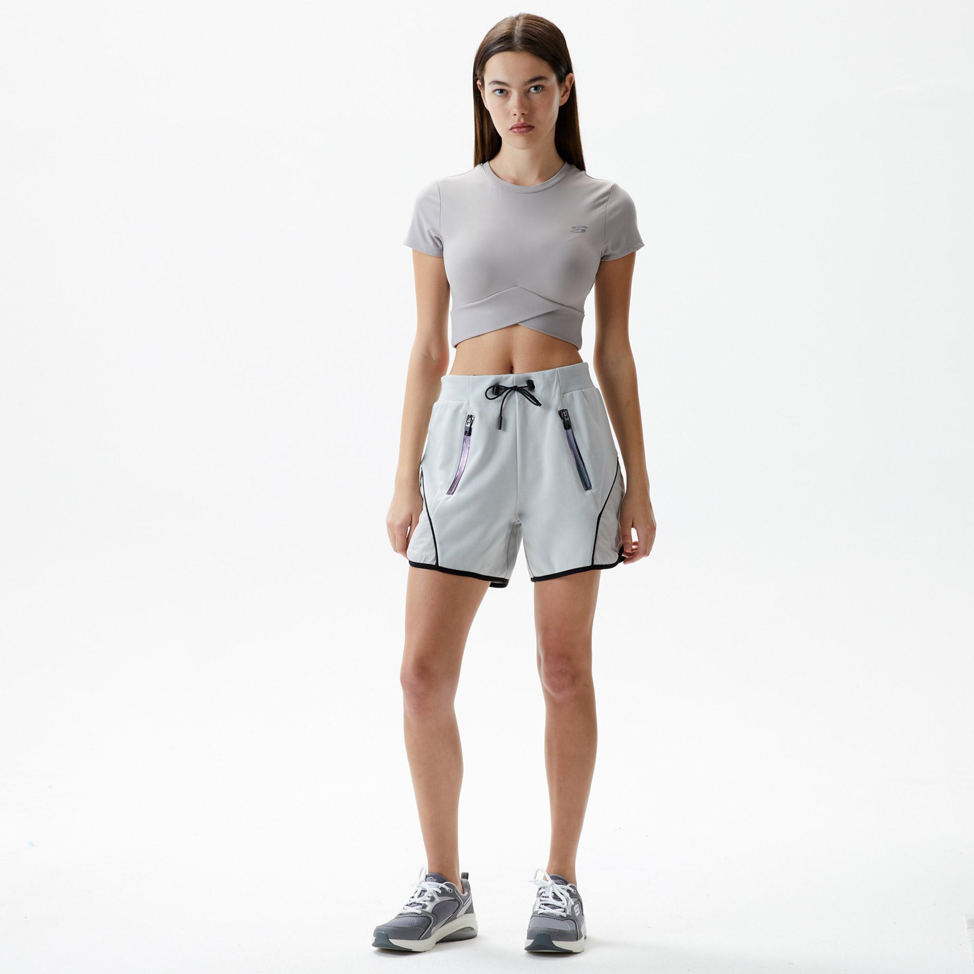 Skechers Kadın Gri Spor Şort