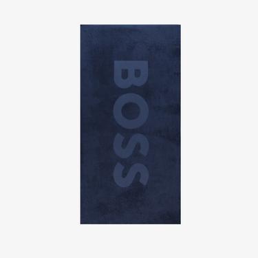  Boss Solid Erkek Mavi Plaj Havlusu