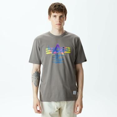  Alpha Industries Alpha Gradient Unisex Gri T-Shirt