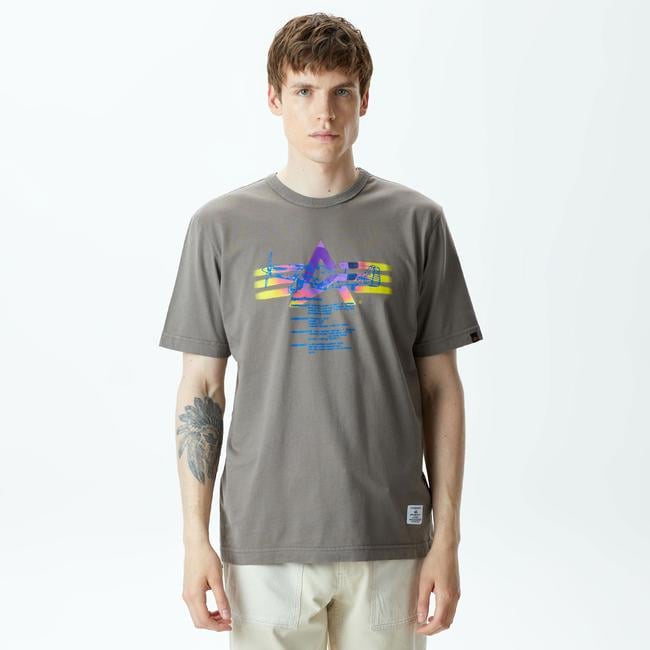  Alpha Industries Alpha Gradient Unisex Gri T-Shirt