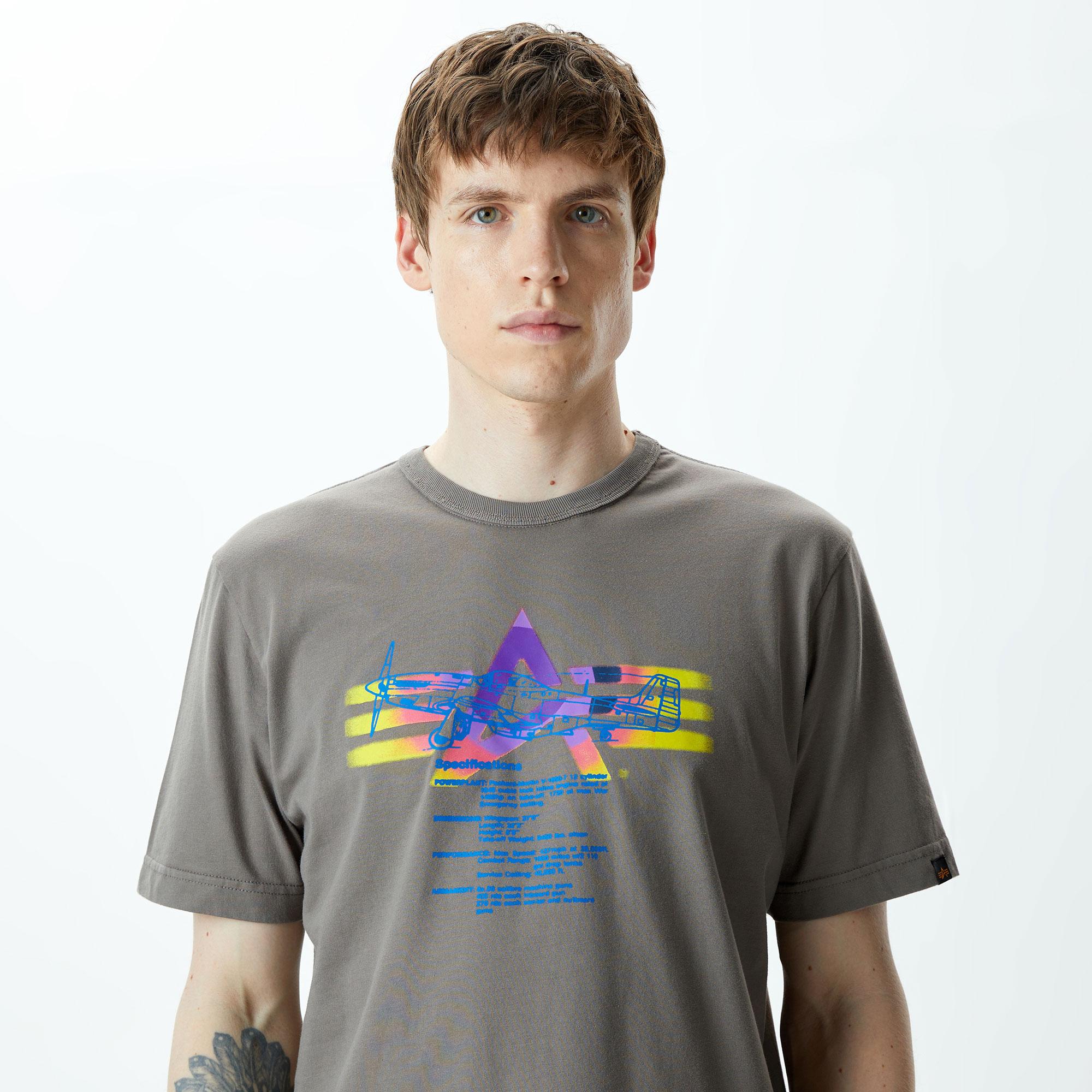 Alpha Industries Alpha Gradient Unisex Gri T-Shirt