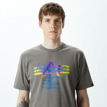  Alpha Industries Alpha Gradient Unisex Gri T-Shirt