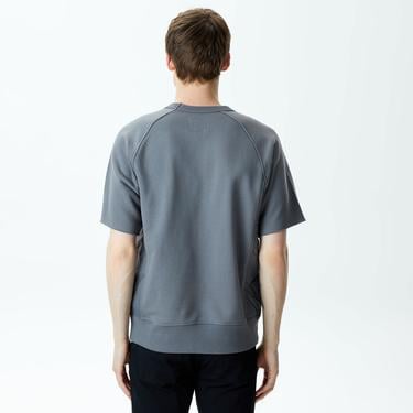  Alpha Industries Kısa Kollu Erkek Gri Sweatshirt