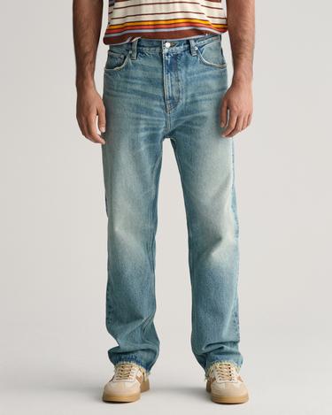  GANT Erkek Lacivert Loose Fit Jean Pantolon