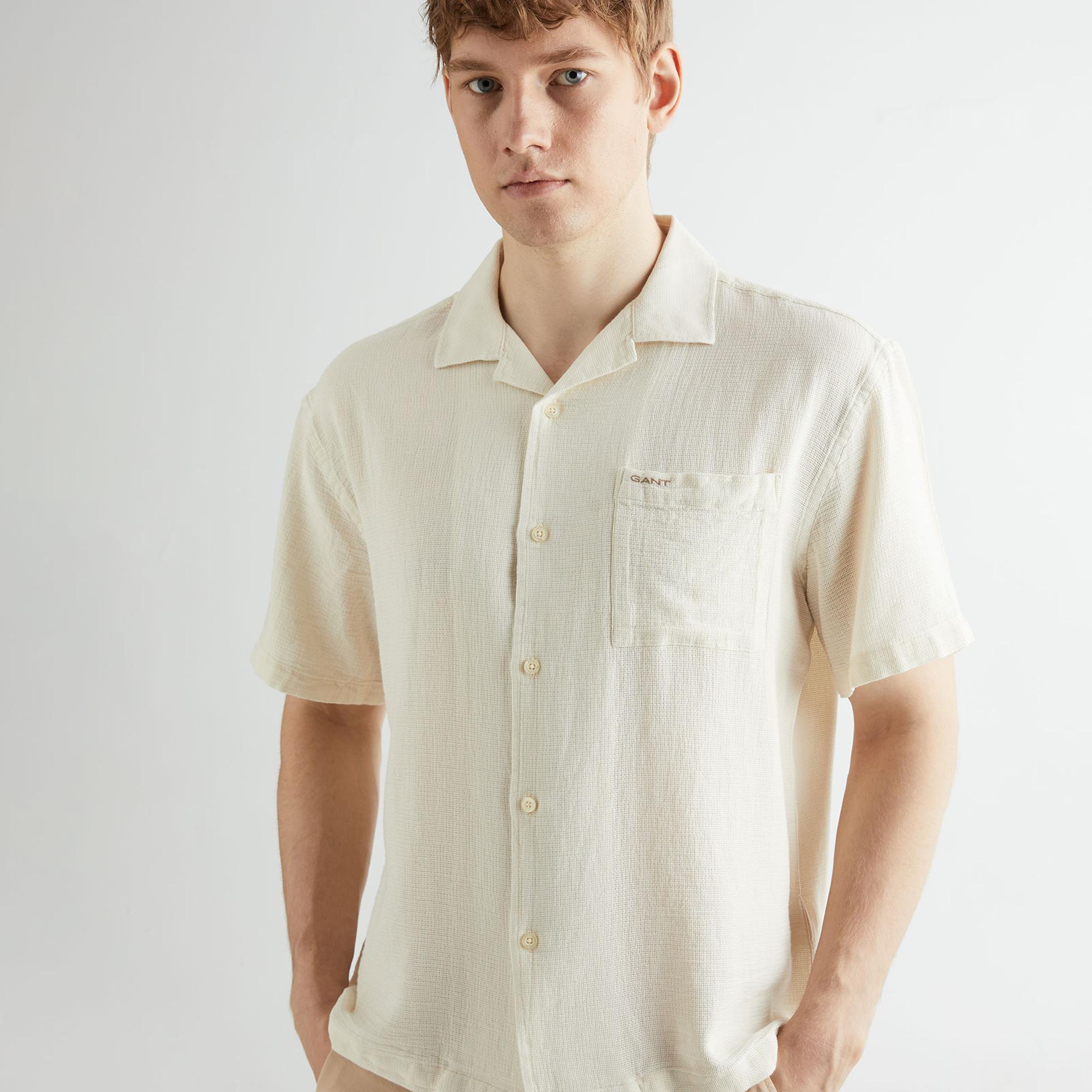 GANT Erkek Bej Regular Fit Klasik Yaka Gömlek