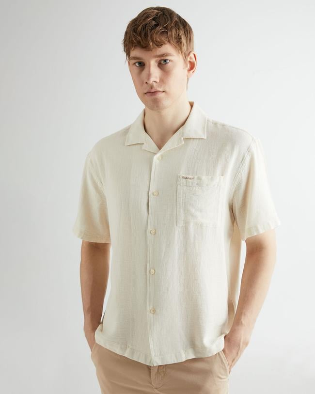  GANT Erkek Bej Regular Fit Klasik Yaka Gömlek