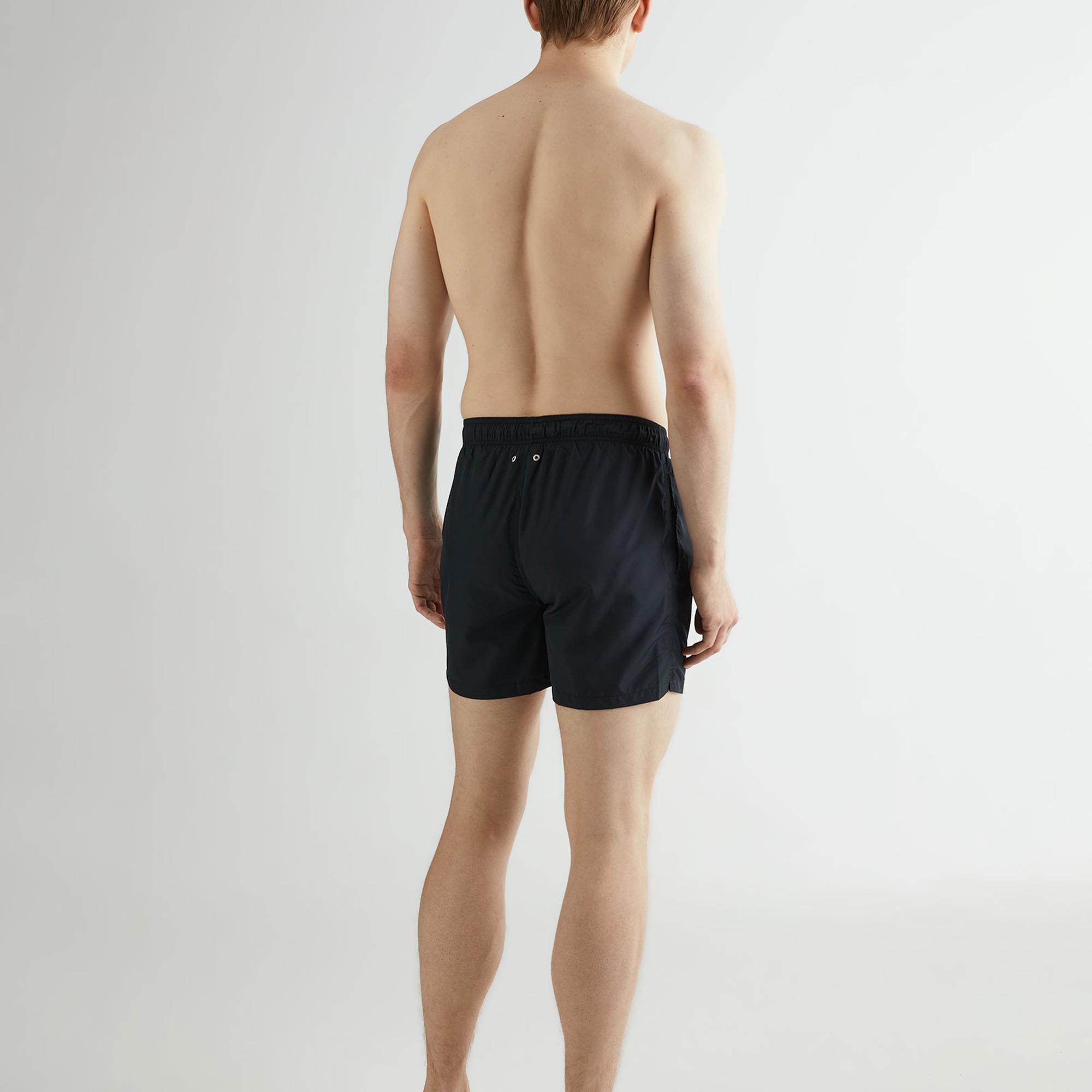 GANT Erkek Siyah Regular Fit Logolu Mayo Şort