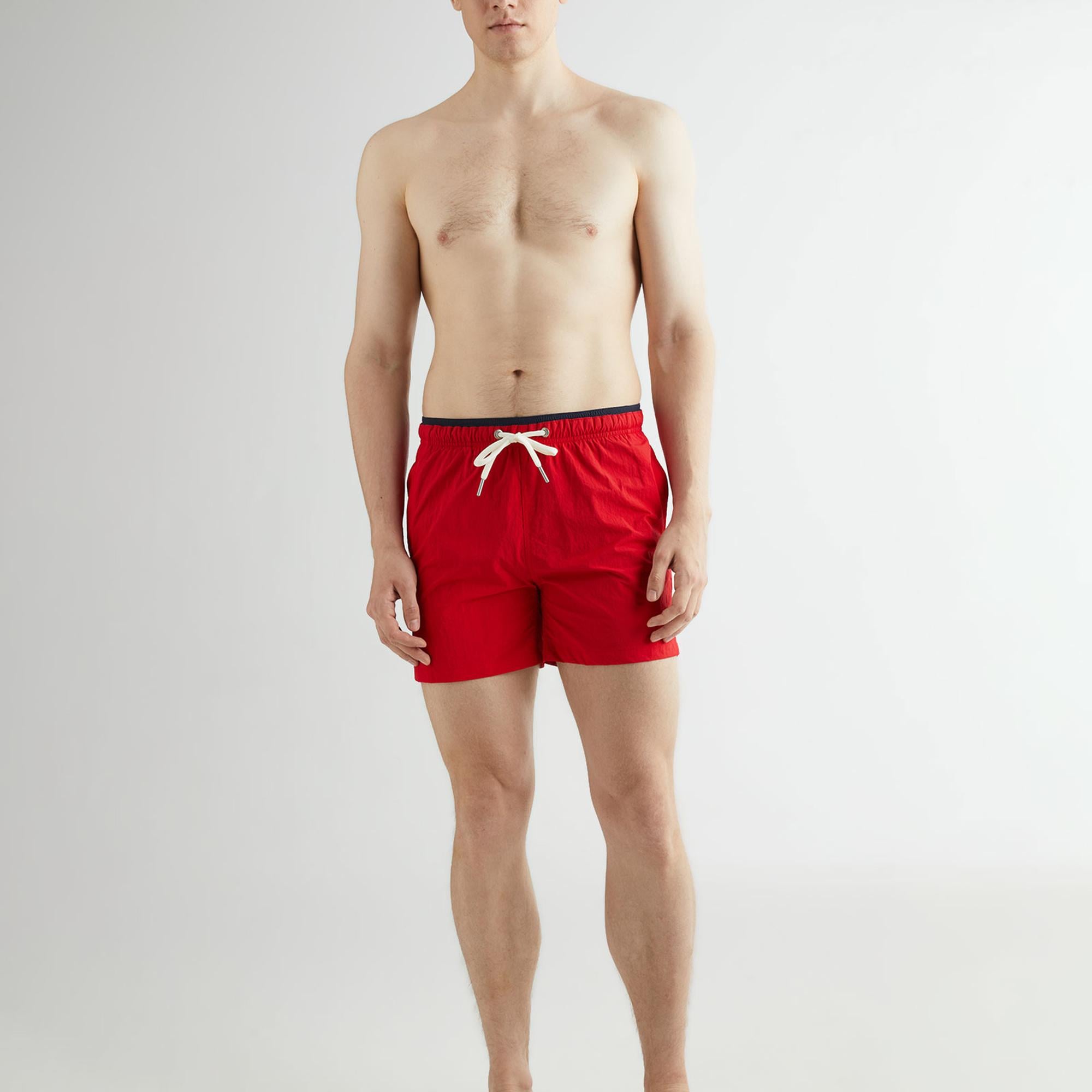 GANT Erkek Kırmızı Regular Fit Mayo Şort