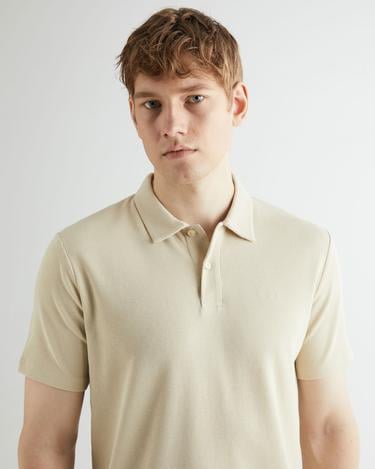  GANT Erkek Bej Regular Fit Dokulu Polo