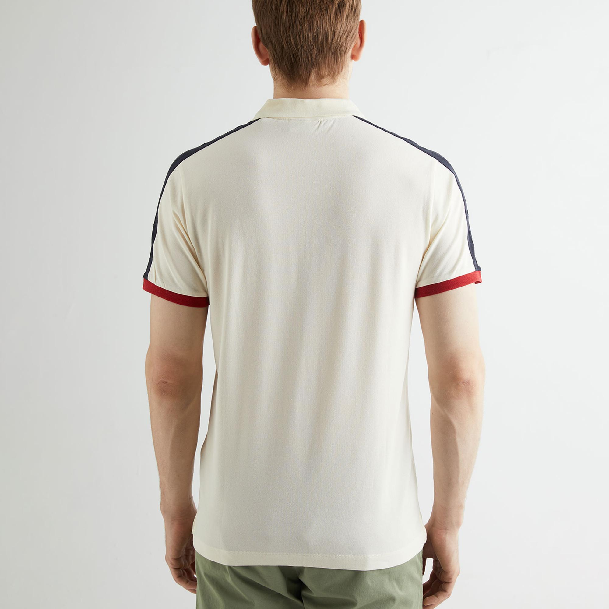 GANT Erkek Krem Regular Fit Renk Bloklu Polo