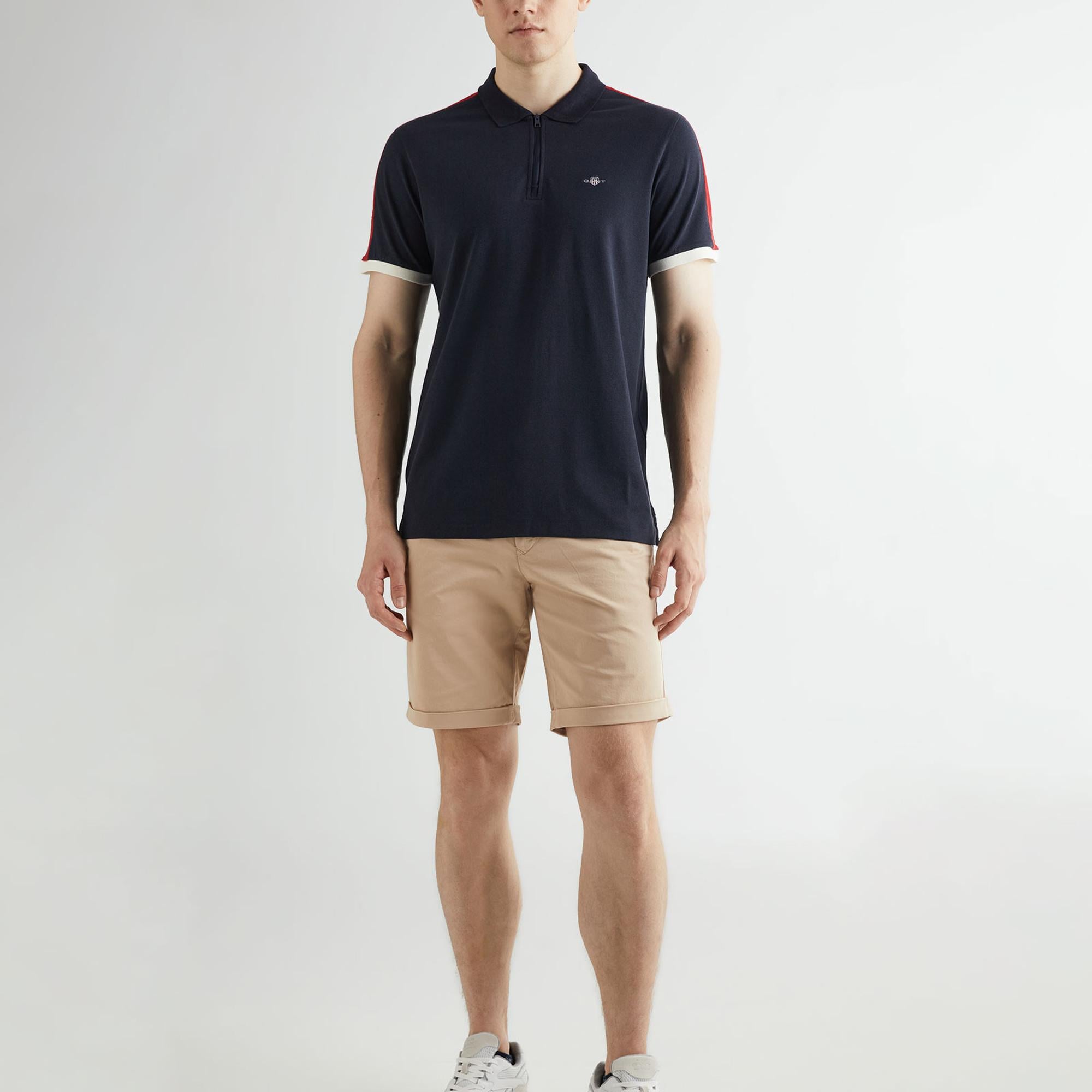 GANT Erkek Lacivert Regular Fit Renk Bloklu Polo
