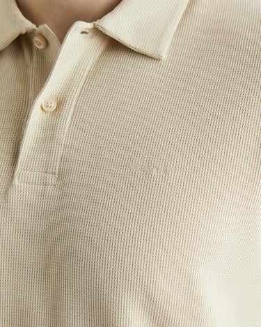  GANT Erkek Bej Regular Fit Dokulu Polo