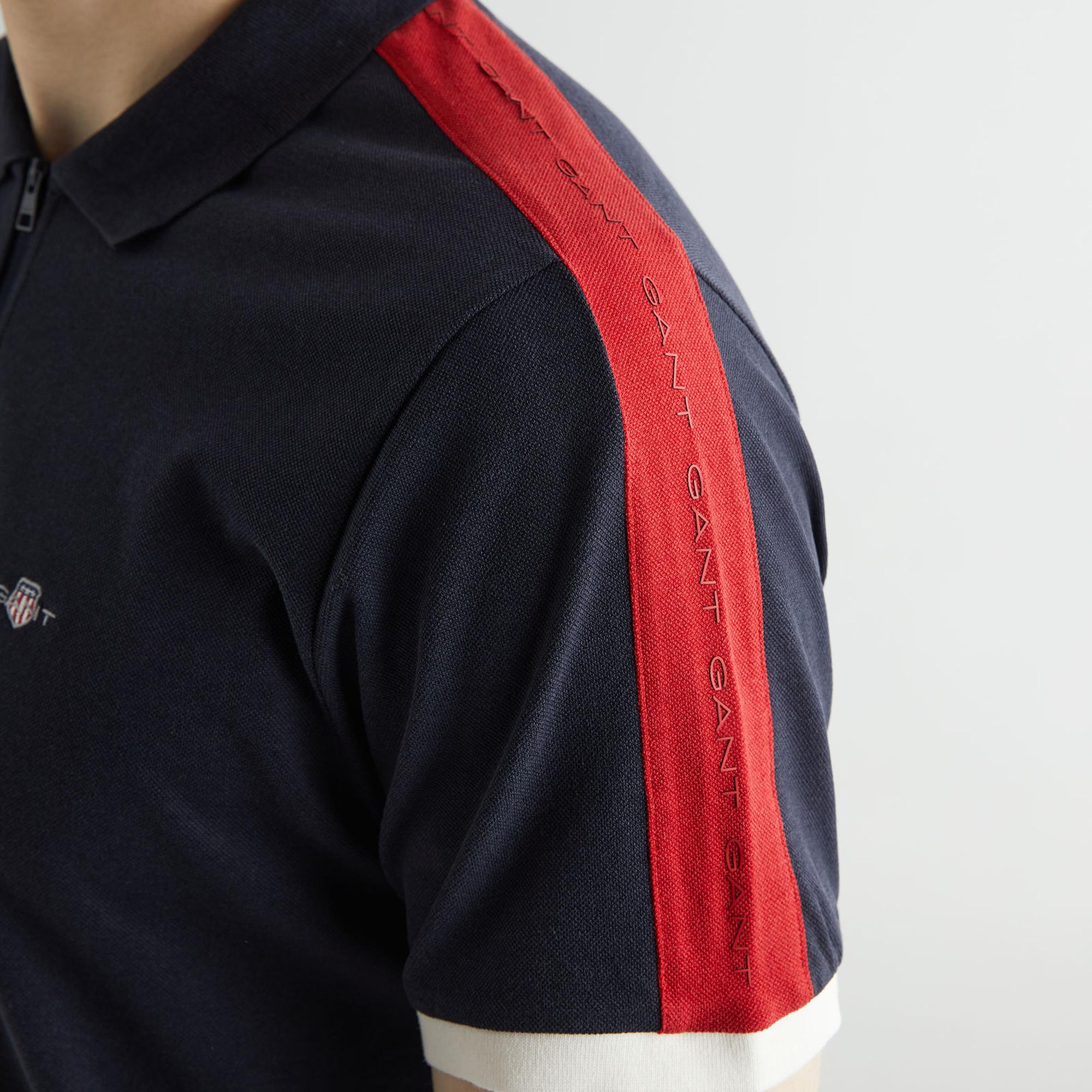 GANT Erkek Lacivert Regular Fit Renk Bloklu Polo