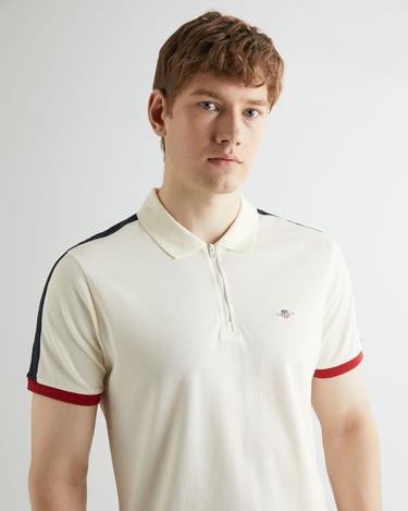  GANT Erkek Krem Regular Fit Renk Bloklu Polo