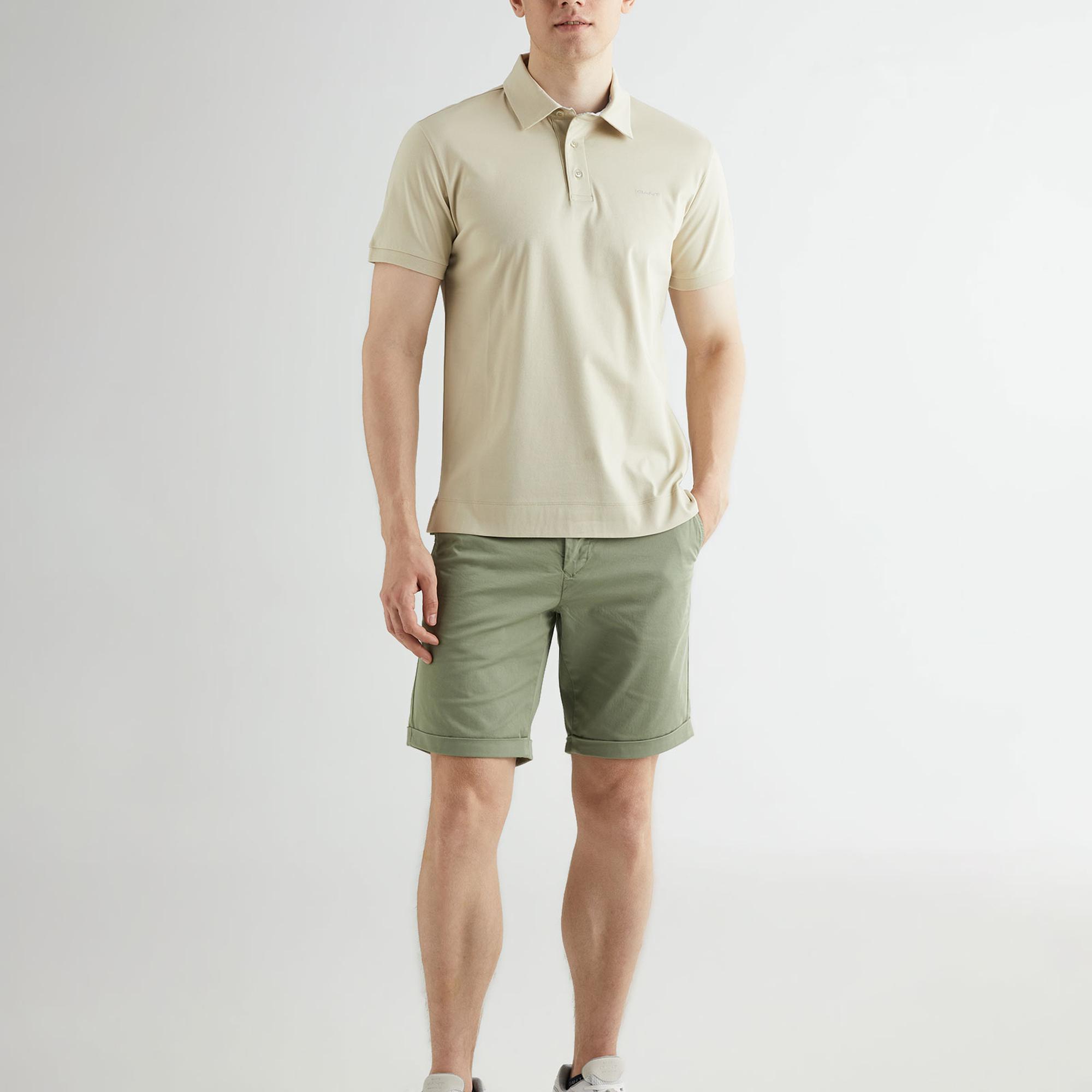 GANT Erkek Bej Slim Fit Polo