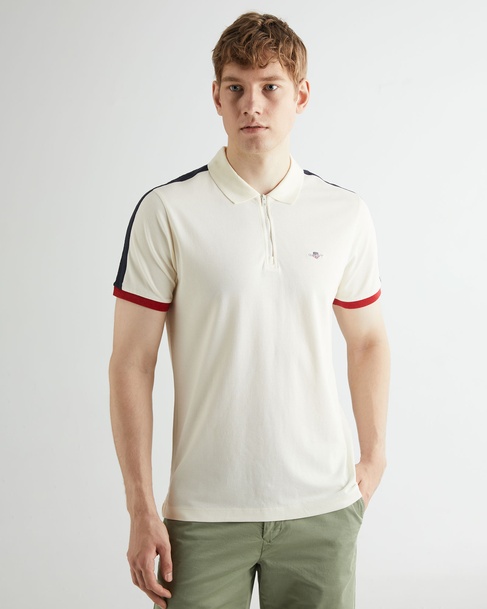  GANT Erkek Krem Regular Fit Renk Bloklu Polo