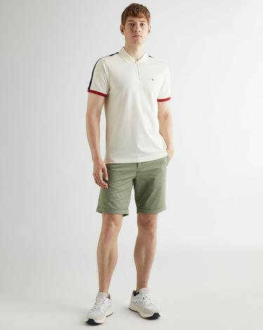  GANT Erkek Krem Regular Fit Renk Bloklu Polo
