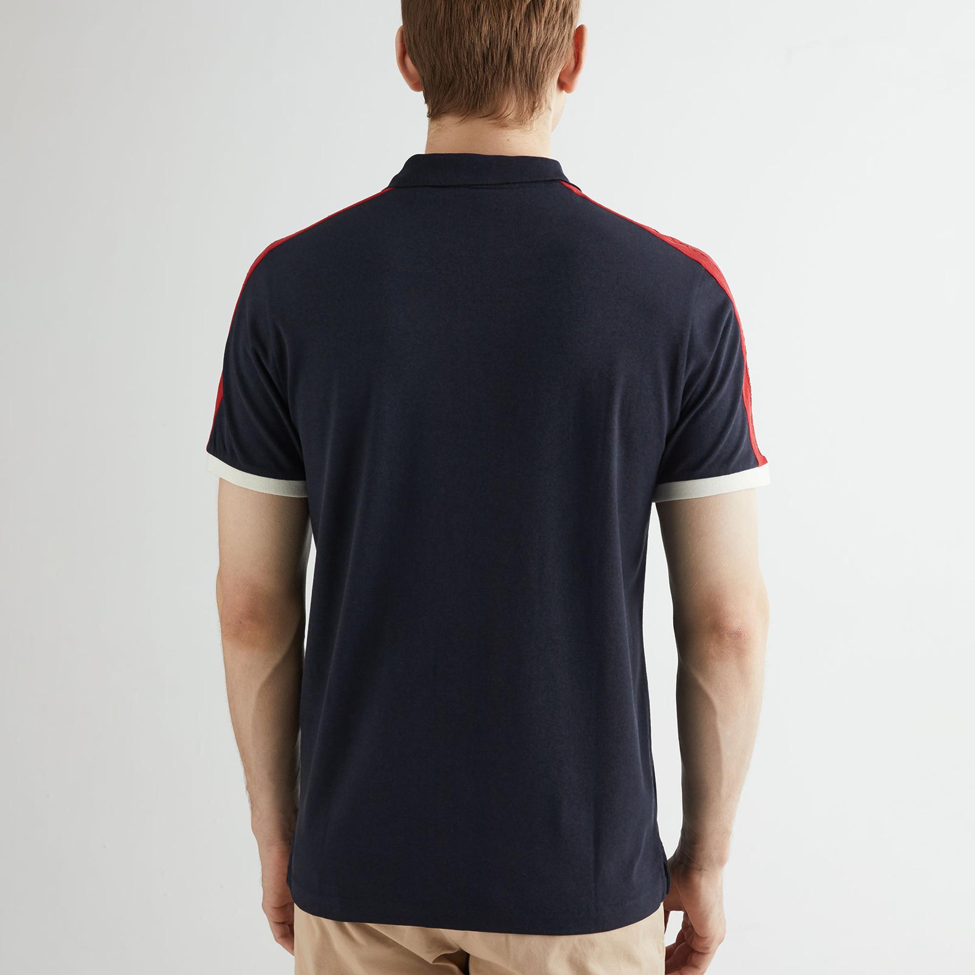 GANT Erkek Lacivert Regular Fit Renk Bloklu Polo