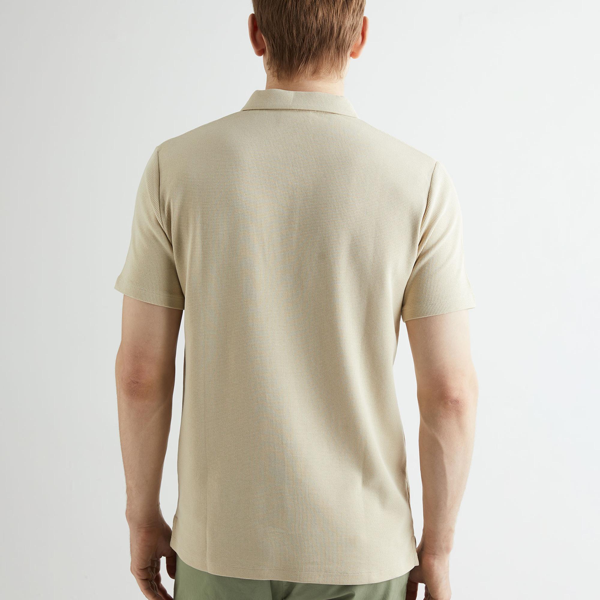 GANT Erkek Bej Regular Fit Dokulu Polo