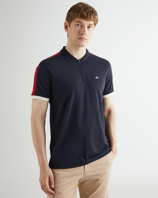  GANT Erkek Lacivert Regular Fit Renk Bloklu Polo
