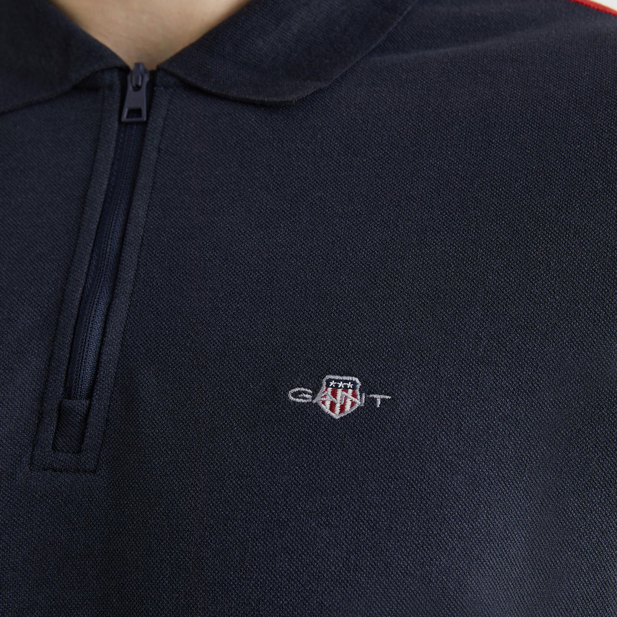 GANT Erkek Lacivert Regular Fit Renk Bloklu Polo