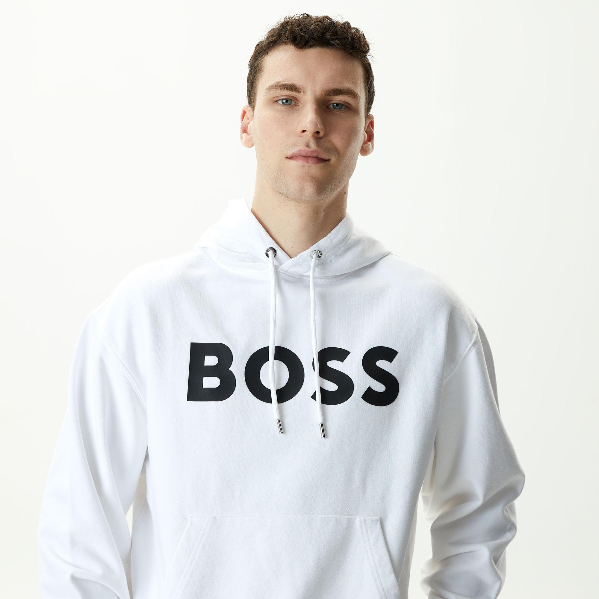 Boss Sullivan 16 Erkek Beyaz Sweatshirt