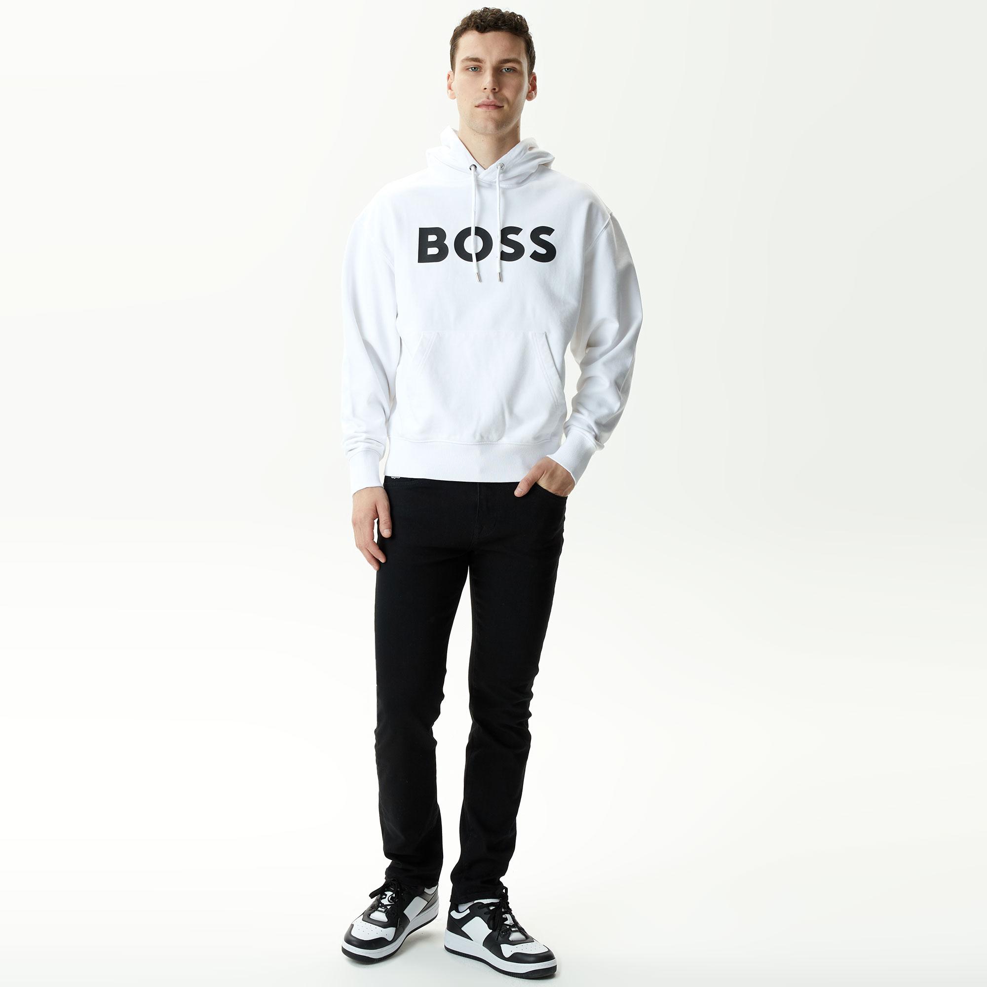Boss Sullivan 16 Erkek Beyaz Sweatshirt