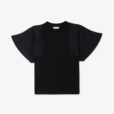  Kadın Loose Fit Bisiklet Yaka Siyah T-Shirt