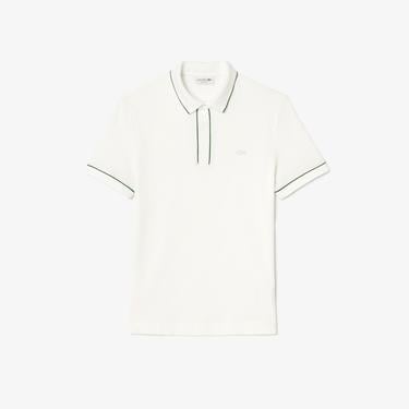  Erkek Regular Fit Organik Pamuk Beyaz Polo